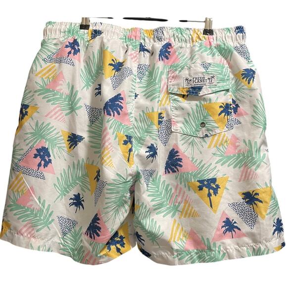 Free Planet Neon Tropical Swim Trunks - Men's Size XL - Picture 6 of 6